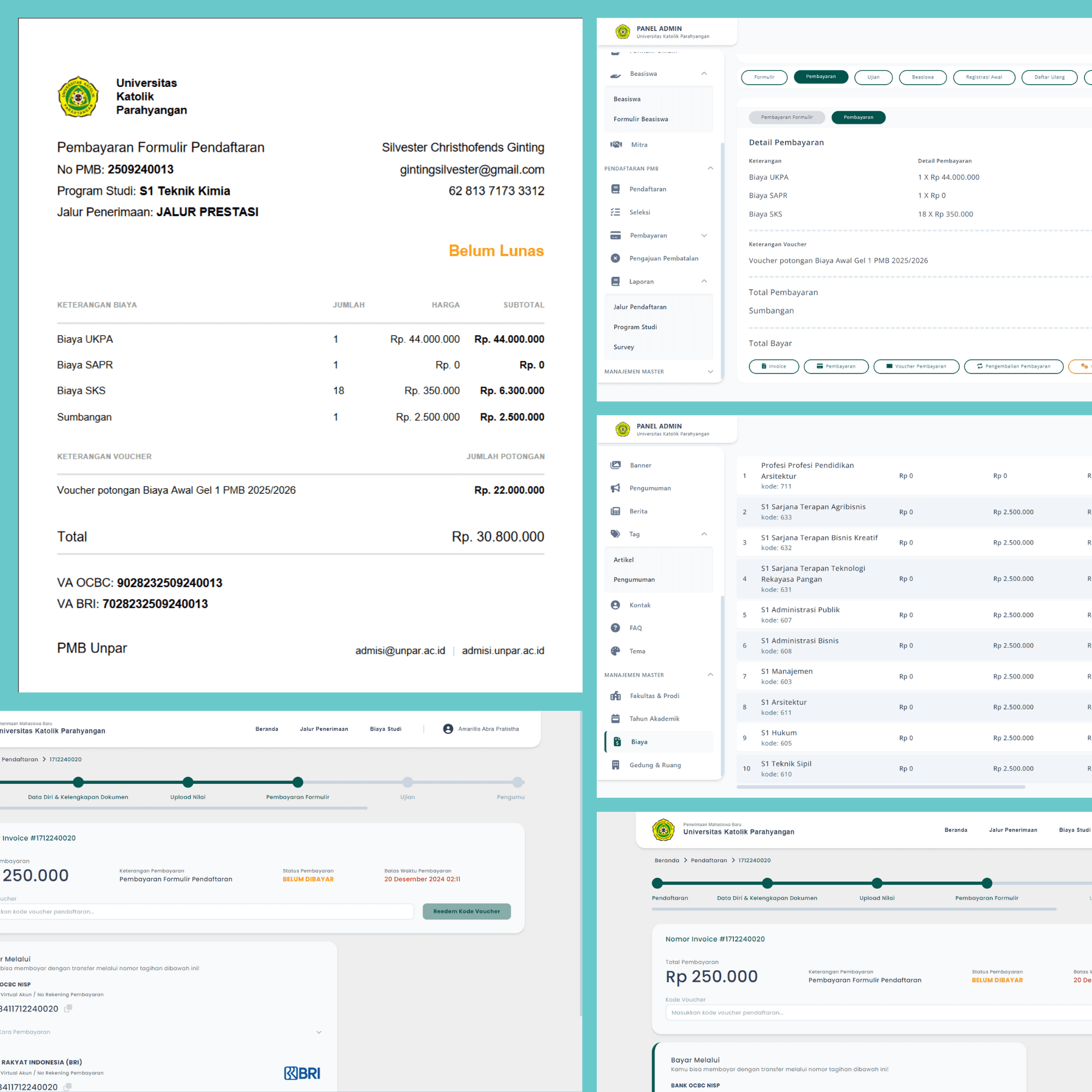 seje digital Aplikasi Pembayaran Universitas